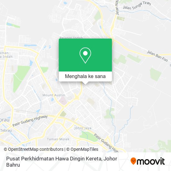 Peta Pusat Perkhidmatan Hawa Dingin Kereta