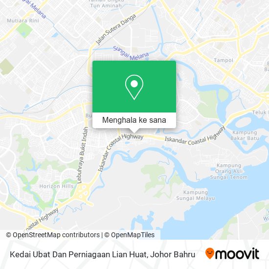 Peta Kedai Ubat Dan Perniagaan Lian Huat