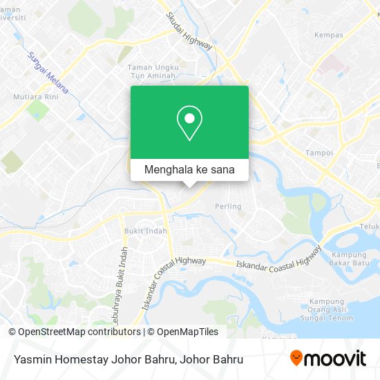 Peta Yasmin Homestay Johor Bahru