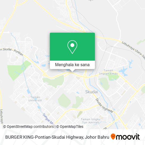 Peta BURGER KING-Pontian-Skudai Highway
