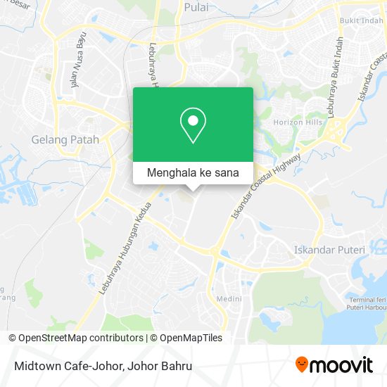 Peta Midtown Cafe-Johor