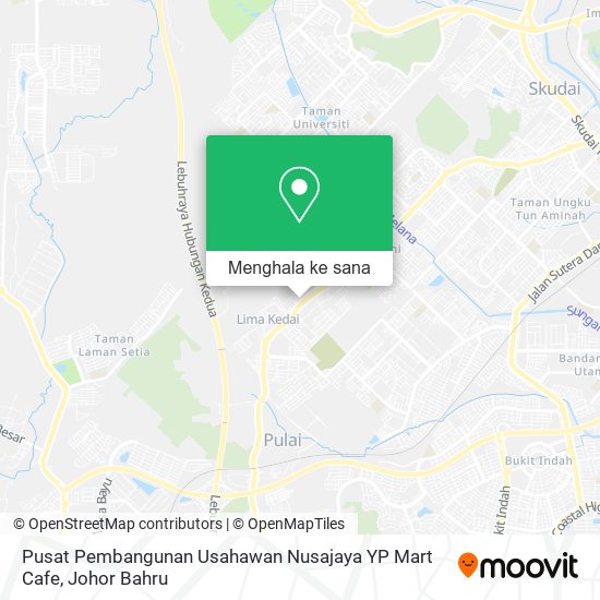 Peta Pusat Pembangunan Usahawan Nusajaya YP Mart Cafe