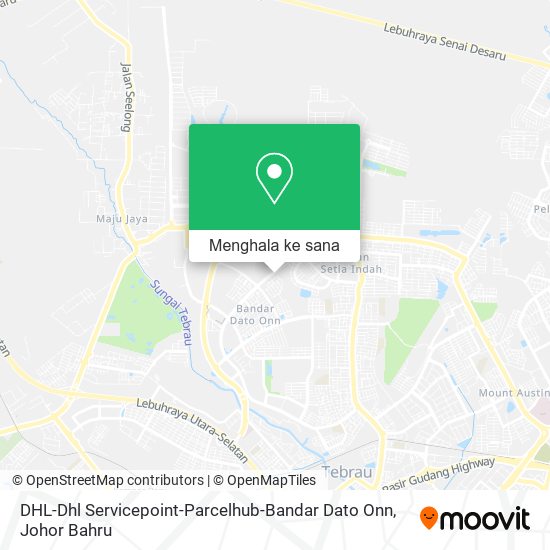 Peta DHL-Dhl Servicepoint-Parcelhub-Bandar Dato Onn