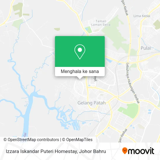 Peta Izzara Iskandar Puteri Homestay