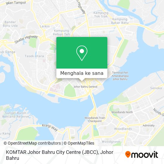 Peta KOMTAR Johor Bahru City Centre (JBCC)