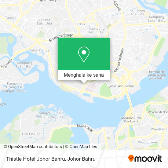 Peta Thistle Hotel Johor Bahru