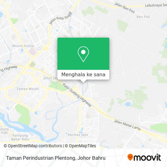 Peta Taman Perindustrian Plentong