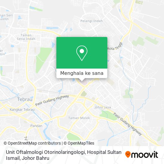 Peta Unit Oftalmologi Otorinolaringologi, Hospital Sultan Ismail