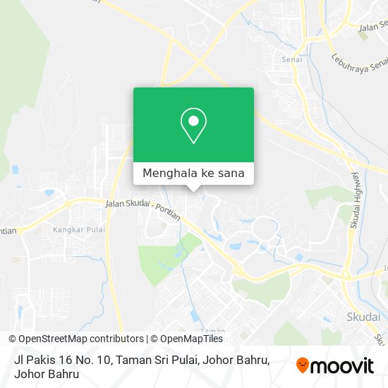 Peta Jl Pakis 16 No. 10, Taman Sri Pulai, Johor Bahru