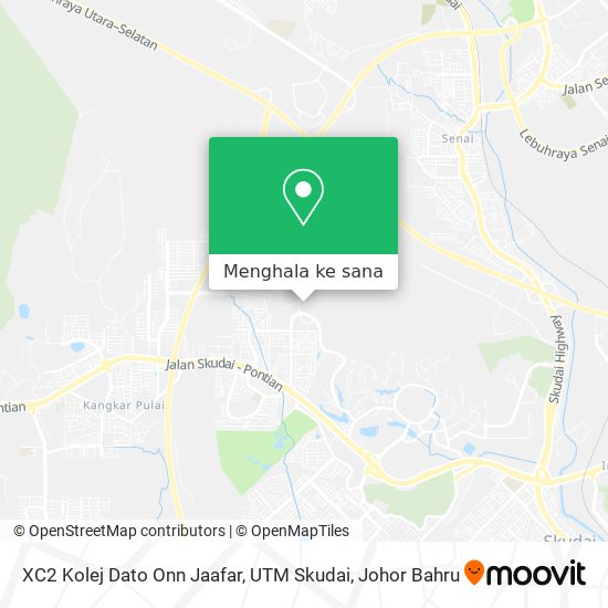 Peta XC2 Kolej Dato Onn Jaafar, UTM Skudai