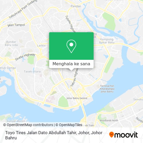 Peta Toyo Tires Jalan Dato Abdullah Tahir, Johor