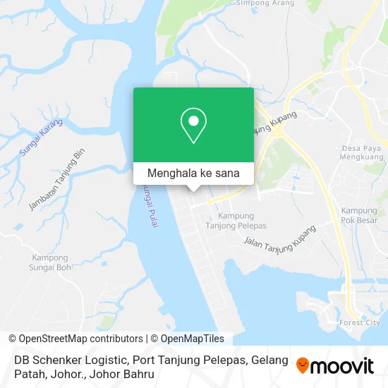 Peta DB Schenker Logistic, Port Tanjung Pelepas, Gelang Patah, Johor.