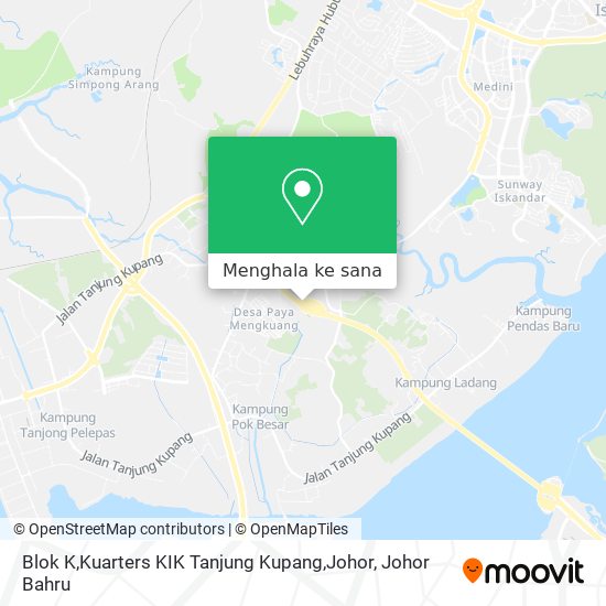 Peta Blok K,Kuarters KIK Tanjung Kupang,Johor