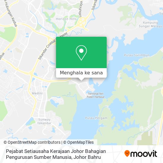 Peta Pejabat Setiausaha Kerajaan Johor Bahagian Pengurusan Sumber Manusia