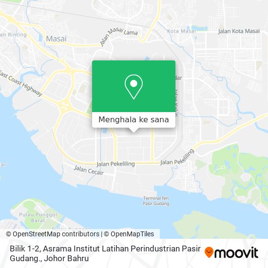 Peta Bilik 1-2, Asrama Institut Latihan Perindustrian Pasir Gudang.