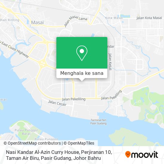 Peta Nasi Kandar Al-Azin Curry House, Perjiranan 10, Taman Air Biru, Pasir Gudang
