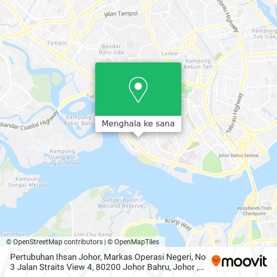 Peta Pertubuhan Ihsan Johor, Markas Operasi Negeri, No 3 Jalan Straits View 4, 80200 Johor Bahru, Johor