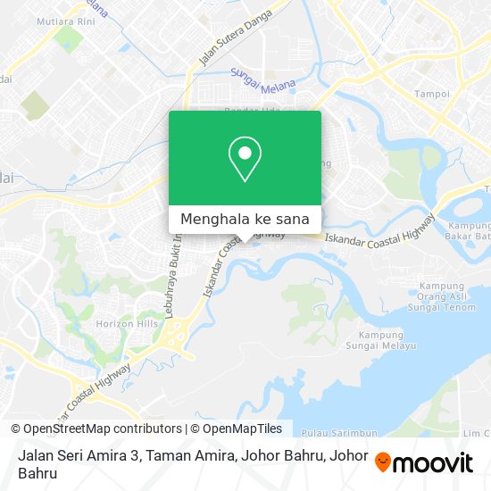 Peta Jalan Seri Amira 3, Taman Amira, Johor Bahru