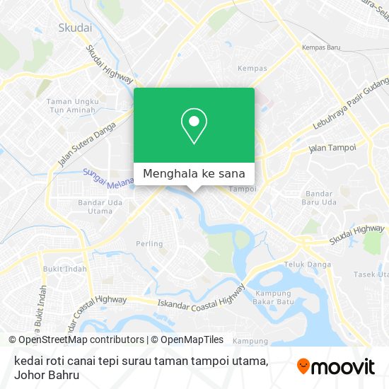 Peta kedai roti canai tepi surau taman tampoi utama