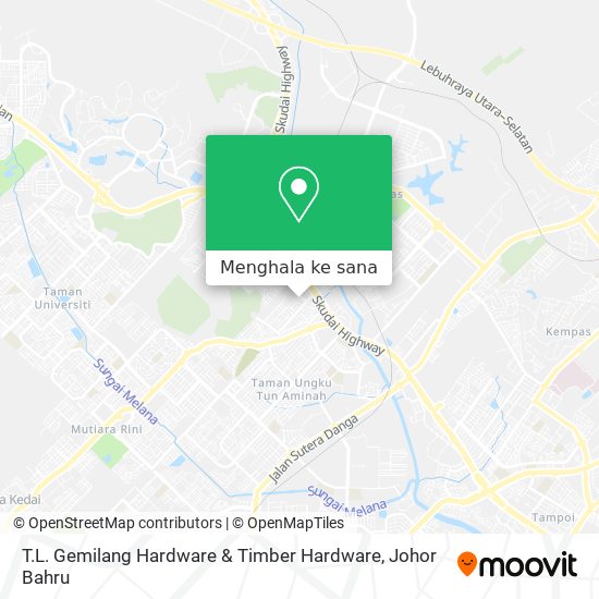 Peta T.L. Gemilang Hardware & Timber Hardware