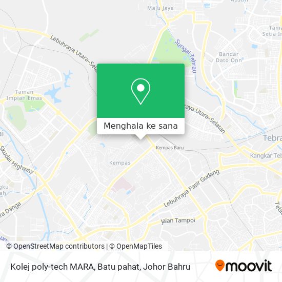 Peta Kolej poly-tech MARA, Batu pahat