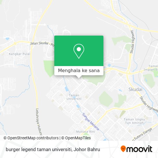 Peta burger legend taman universiti