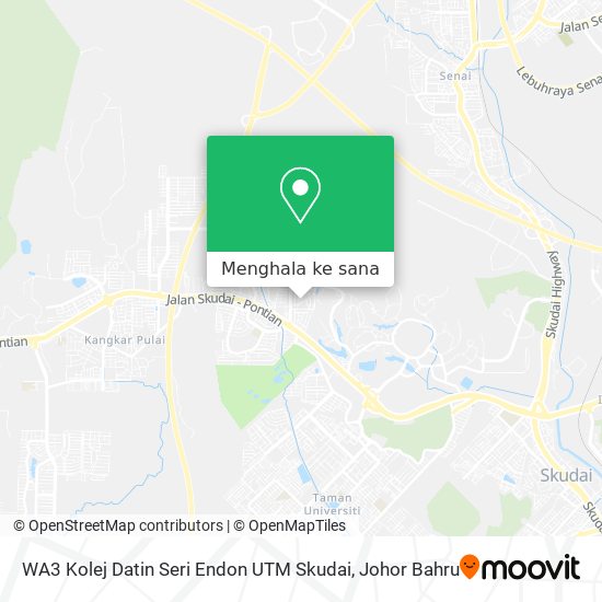 Peta WA3 Kolej Datin Seri Endon UTM Skudai