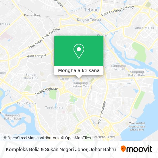 Peta Kompleks Belia & Sukan Negeri Johor