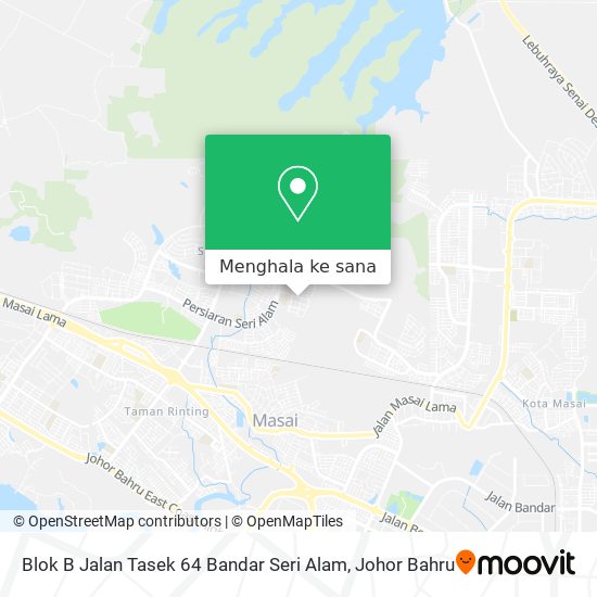 Peta Blok B Jalan Tasek 64 Bandar Seri Alam