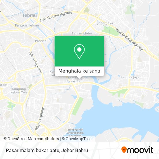 Peta Pasar malam bakar batu