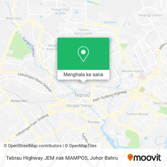 Peta Tebrau Highway JEM nak MAMPOS