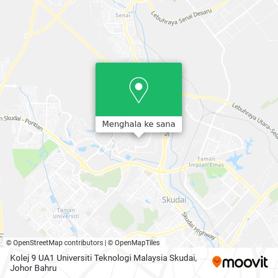 Peta Kolej 9 UA1 Universiti Teknologi Malaysia Skudai