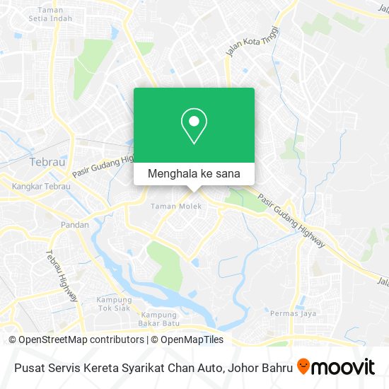 Peta Pusat Servis Kereta Syarikat Chan Auto