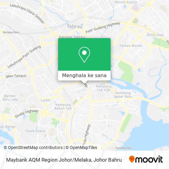 Peta Maybank AQM Region Johor / Melaka