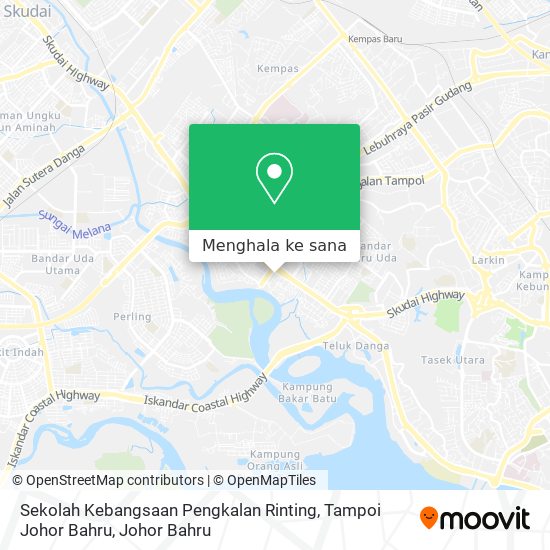 Peta Sekolah Kebangsaan Pengkalan Rinting, Tampoi Johor Bahru