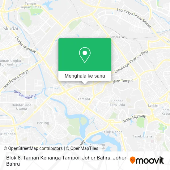 Peta Blok 8, Taman Kenanga Tampoi, Johor Bahru