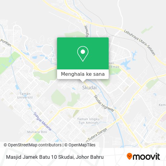 Peta Masjid Jamek Batu 10 Skudai