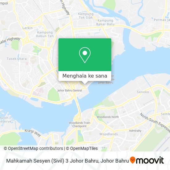 Peta Mahkamah Sesyen (Sivil) 3 Johor Bahru