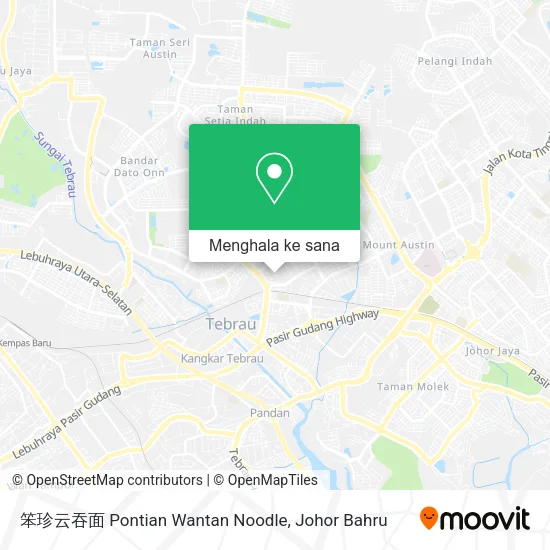 Peta 笨珍云吞面 Pontian Wantan Noodle