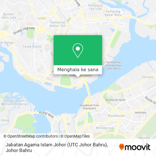 Peta Jabatan Agama Islam Johor (UTC Johor Bahru)