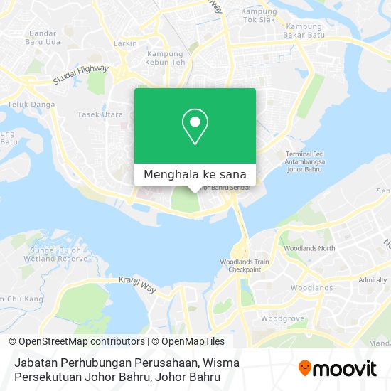 Peta Jabatan Perhubungan Perusahaan, Wisma Persekutuan Johor Bahru