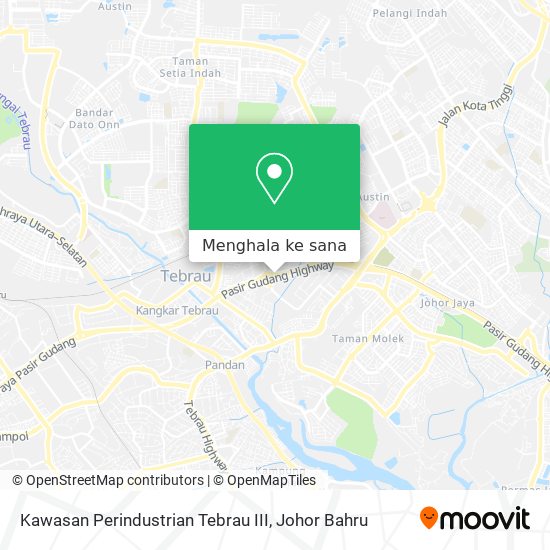 Peta Kawasan Perindustrian Tebrau III