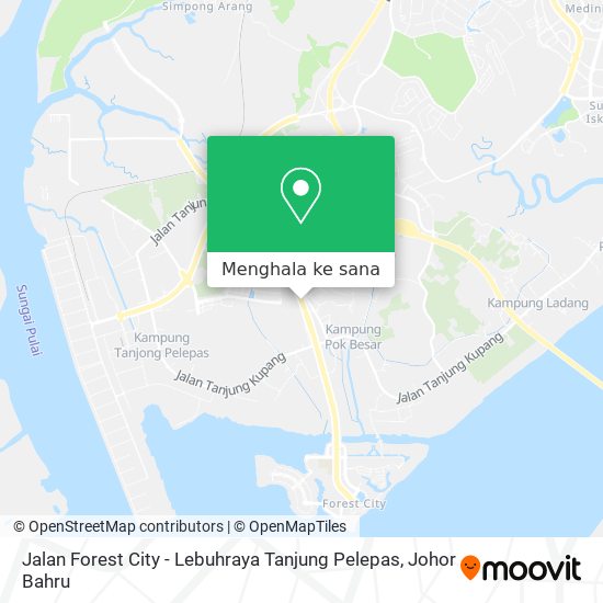 Peta Jalan Forest City - Lebuhraya Tanjung Pelepas