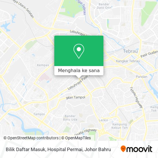 Peta Bilik Daftar Masuk, Hospital Permai