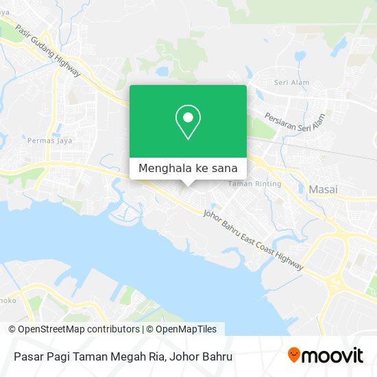 Peta Pasar Pagi Taman Megah Ria