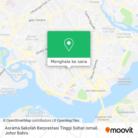 Peta Asrama Sekolah Berprestasi Tinggi Sultan Ismail