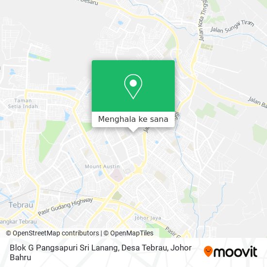 Peta Blok G Pangsapuri Sri Lanang, Desa Tebrau