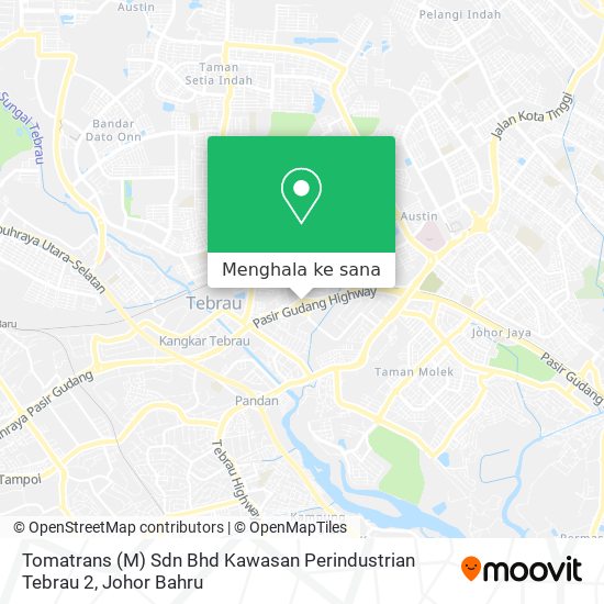 Peta Tomatrans (M) Sdn Bhd Kawasan Perindustrian Tebrau 2