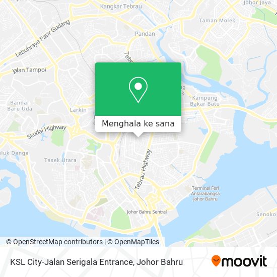 Peta KSL City-Jalan Serigala Entrance