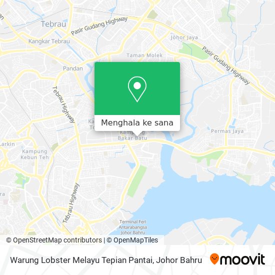 Peta Warung Lobster Melayu Tepian Pantai